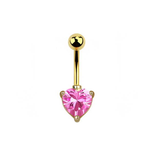 Banane avec strass en forme de coeur 1,6 cristal rose