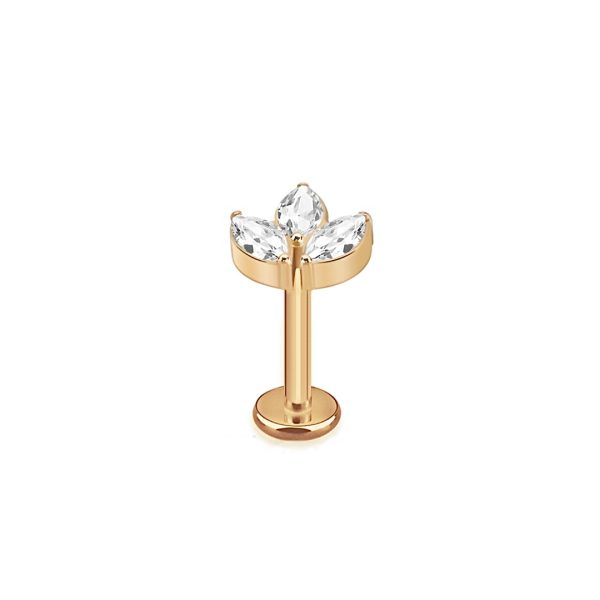 Labret Marquise closher avec strass rose gold