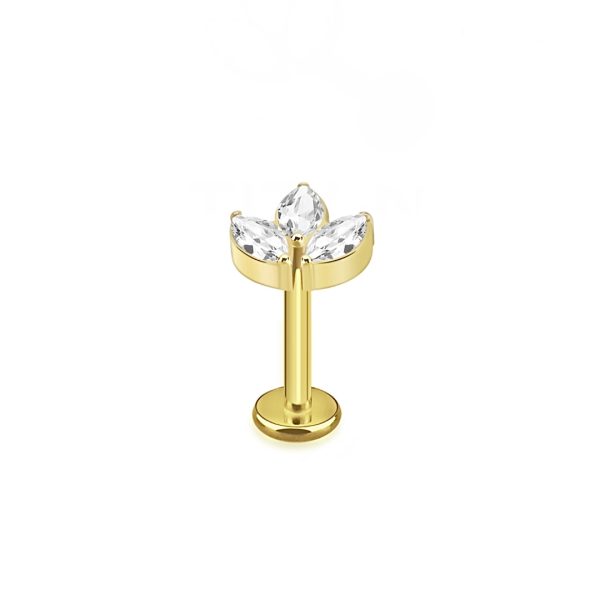 Labret Marquise closher avec strass gold